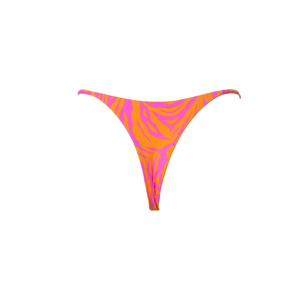 TANGA REGULABLE CEBRA ROSA CON NARANJA