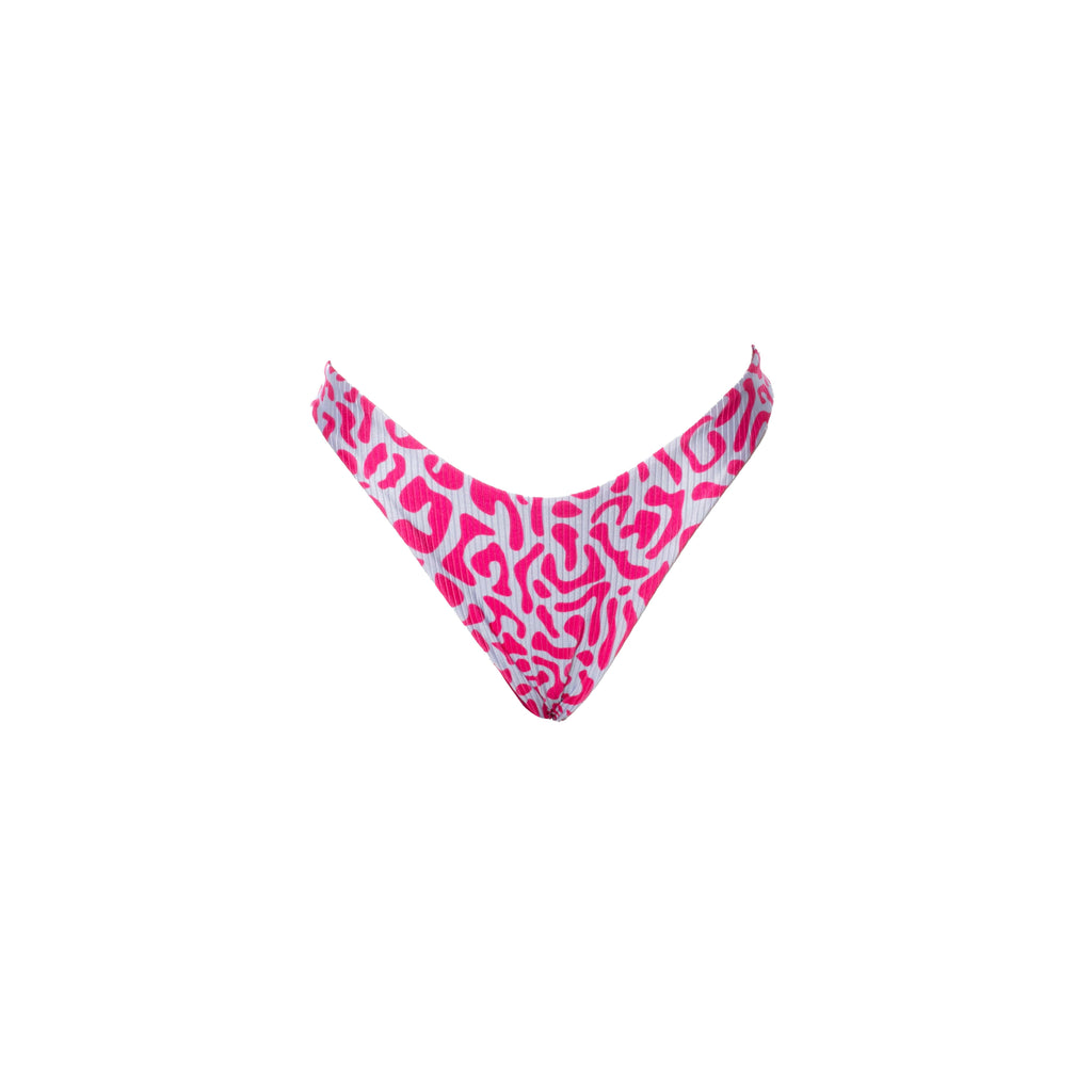 TANGA AVIADOR TEXTURIZADO LEOPARDO AZUL CON ROSA