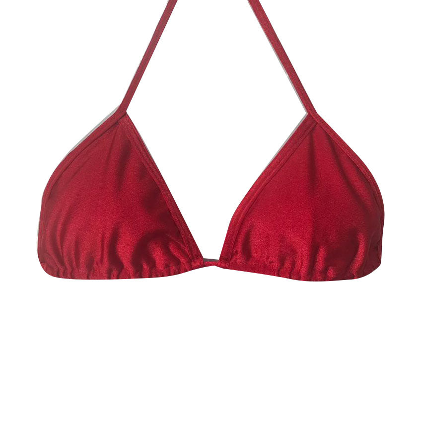 TOP TRIÁNGULO SHINE ROJO